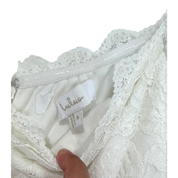 Lulus Beloved Promise White Lace Off-the-Shoulder Mermaid Maxi Dress S - Picture 6 of 6